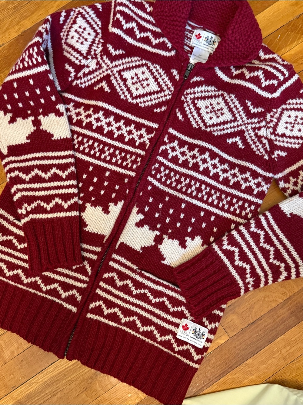 Hudson’s Bay wool Olympic cardigan